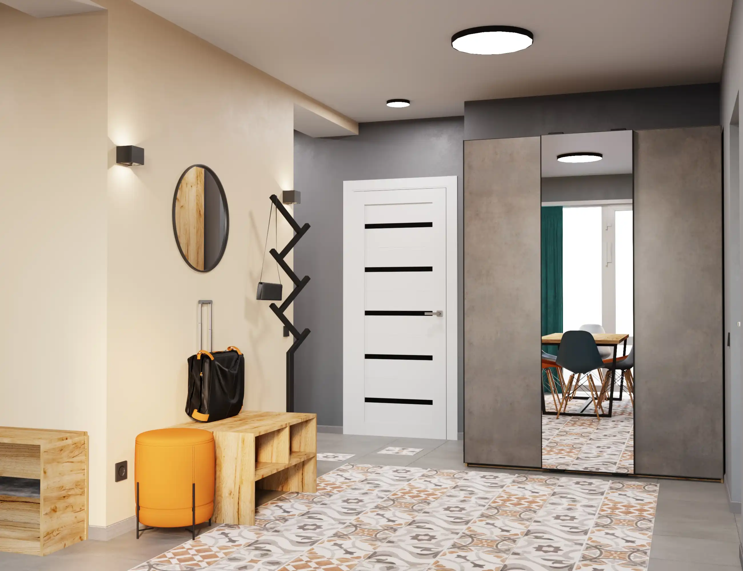  Трехкомнатный Apartment с кухней  с 4 балконами