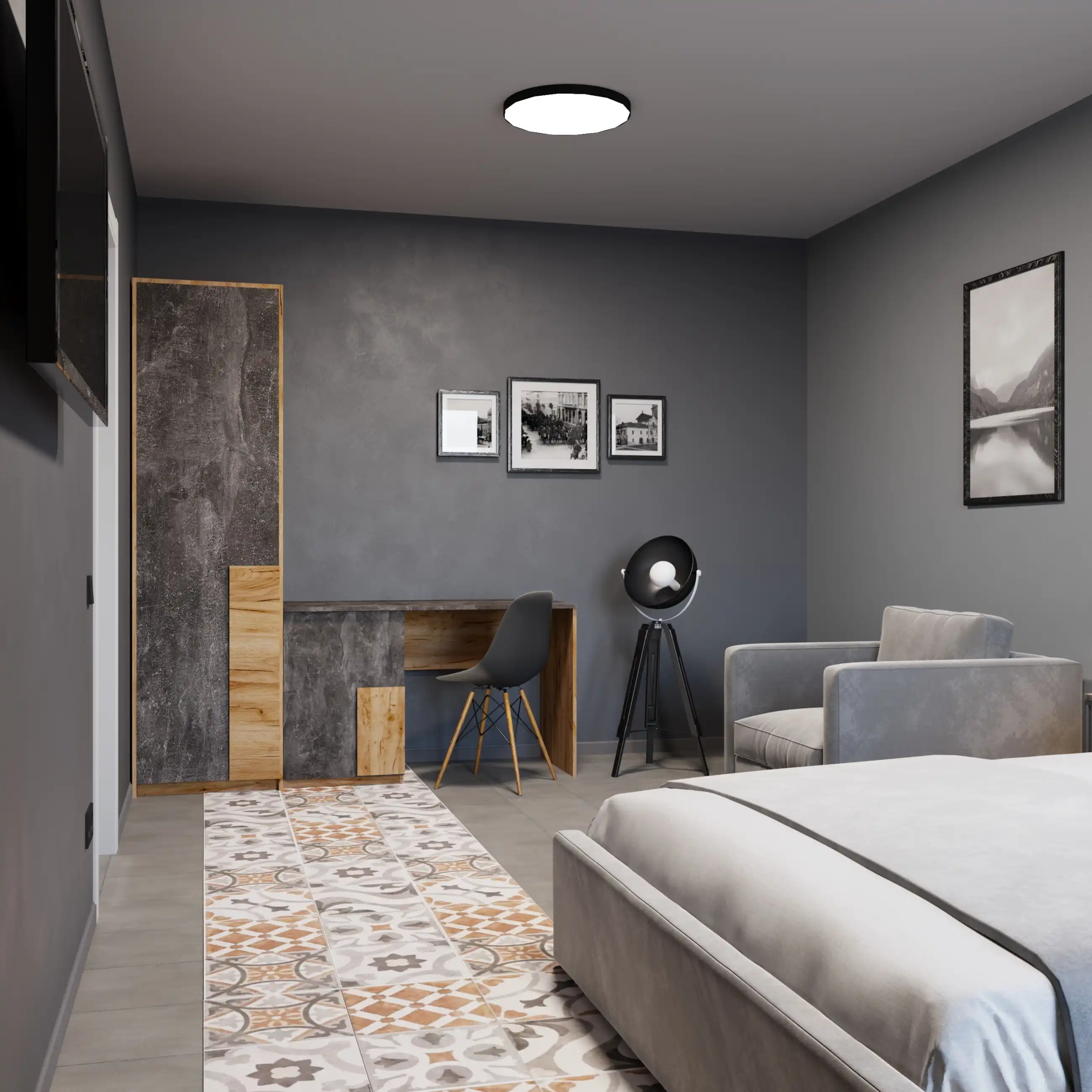  Трехкомнатный Apartment с кухней  с 4 балконами