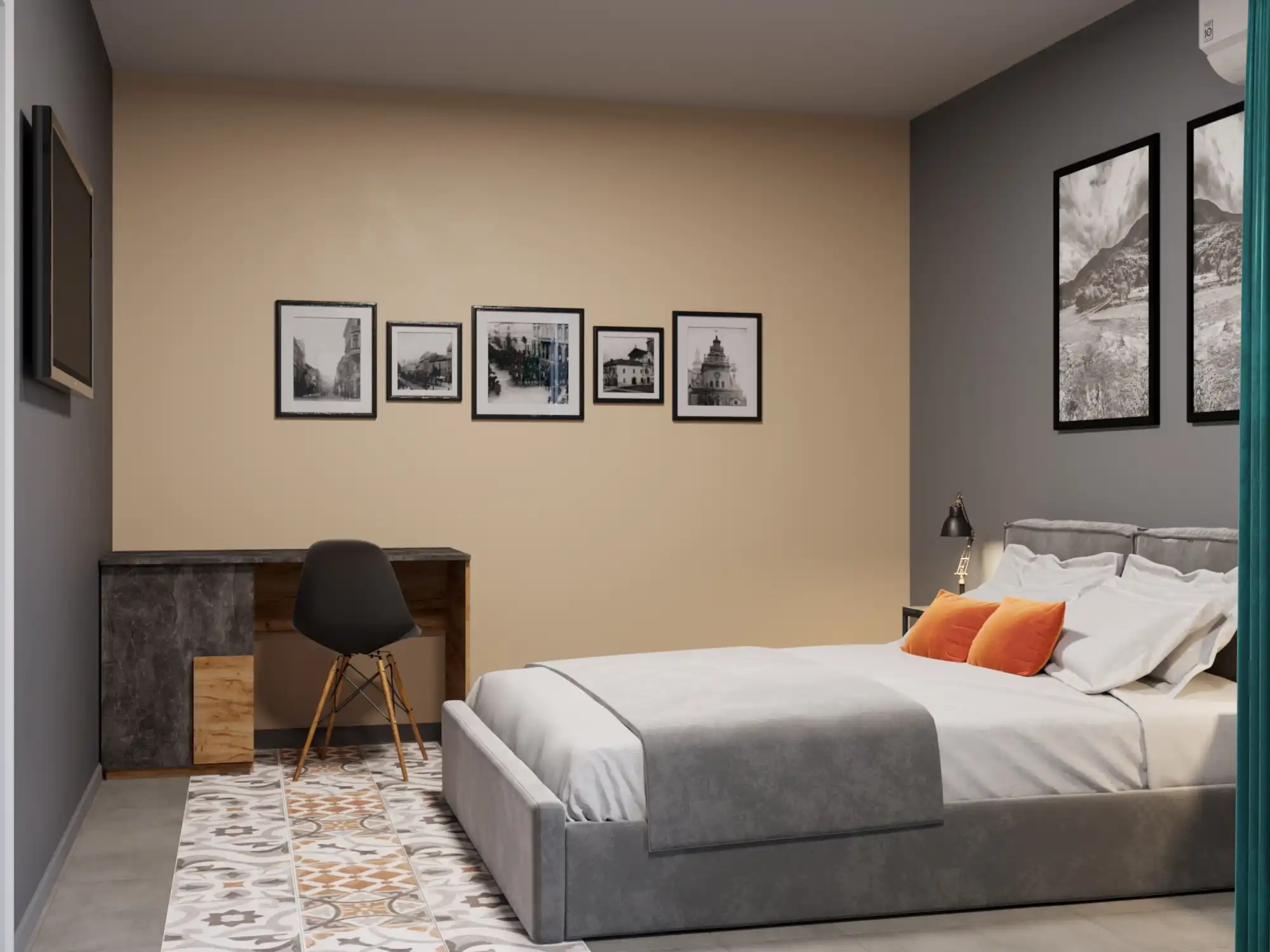  Трехкомнатный Apartment с кухней  с 4 балконами